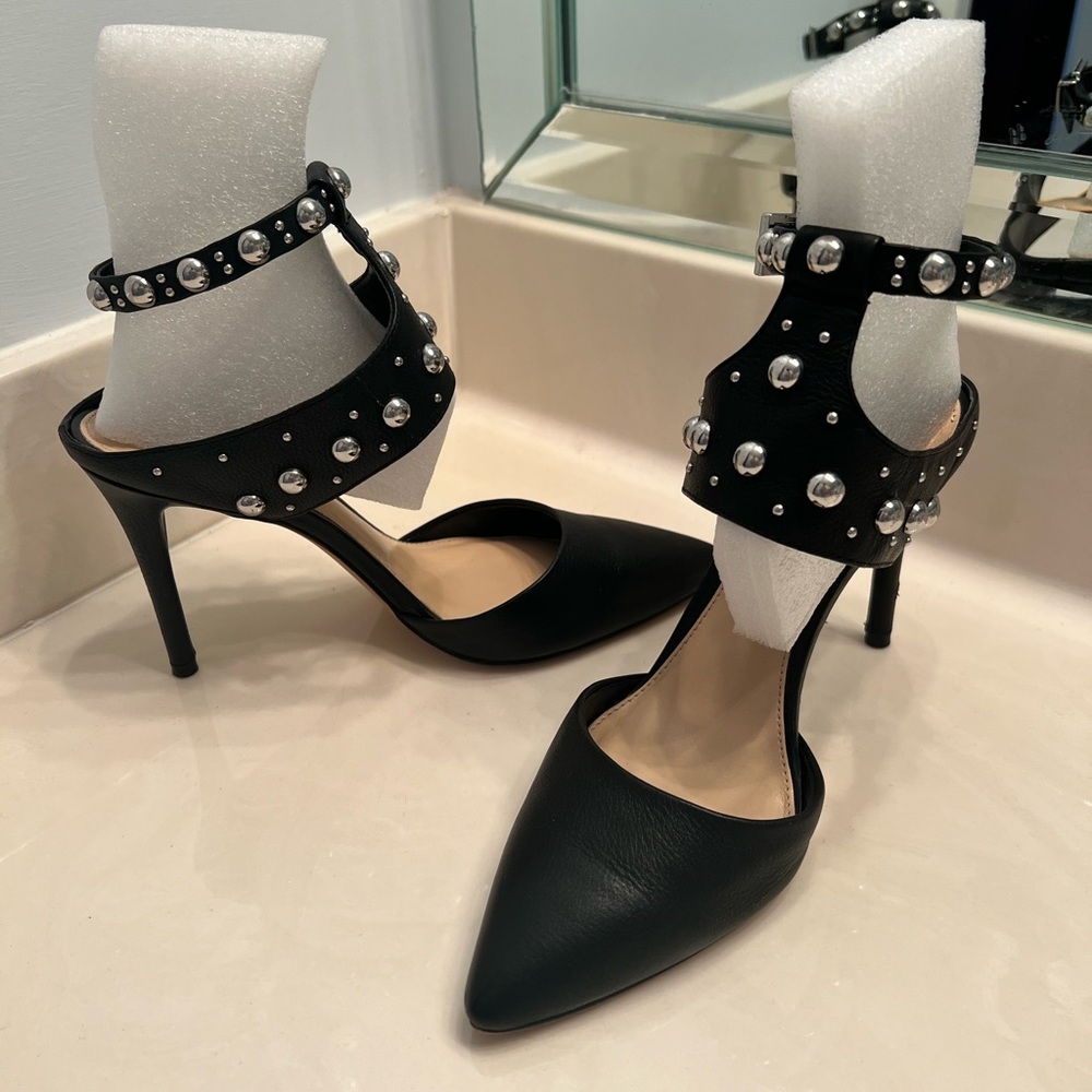 Stunning Vince Camuto Studded Buttery Leather Heels